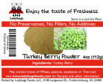Freeze Dried Turkey Berry Powder (Kwahu Nsusua) - 4oz